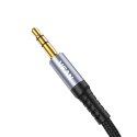 Kabel VFAN L11 mini jack 3.5mm AUX, 1m, pozłacany (szary)