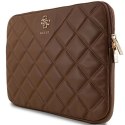 Pokrowiec Guess Quilted 4G na laptopa 14" - brązowy