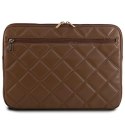 Pokrowiec Guess Quilted 4G na laptopa 14" - brązowy