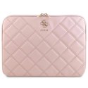 Pokrowiec Guess Quilted 4G na laptopa 14" - różowy