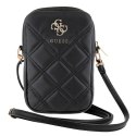 Torebka Guess Zip Quilted 4G - czarna