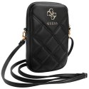 Torebka Guess Zip Quilted 4G - czarna