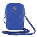 Torebka Guess Zip Quilted 4G - niebieska