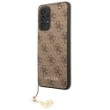 Guess GUHCA33GF4GBR A33 5G A336 brązowy/brown hardcase 4G Charms Collection