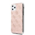 Guess GUHCN58PCU4GLPI iPhone 11 Pro różowy/pink hard case 4G Glitter