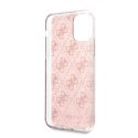 Guess GUHCN58PCU4GLPI iPhone 11 Pro różowy/pink hard case 4G Glitter