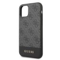 Guess GUHCN65G4GLGR iPhone 11 Pro Max szary/grey hard case 4G Stripe Collection