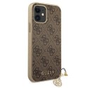 Guess GUHCP12SGF4GBR iPhone 12 mini 5,4" brązowy/brown hardcase 4G Charms Collection