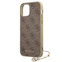 Guess GUHCP12SGF4GBR iPhone 12 mini 5,4" brązowy/brown hardcase 4G Charms Collection