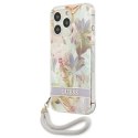 Guess GUHCP13XHFLSU iPhone 13 Pro Max 6,7" fioletowy/purple hardcase Flower Strap