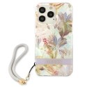 Guess GUHCP13XHFLSU iPhone 13 Pro Max 6,7" fioletowy/purple hardcase Flower Strap