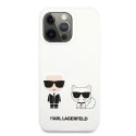 Karl Lagerfeld KLHCP13LSSKCW iPhone 13 Pro / 13 6,1" hardcase biały/white Silicone Karl & Choupette