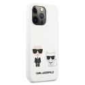 Karl Lagerfeld KLHCP13LSSKCW iPhone 13 Pro / 13 6,1" hardcase biały/white Silicone Karl & Choupette