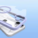 Etui Dux Ducis Skin X Pro na iPhone 16 z MagSafe i klapką - fioletowe