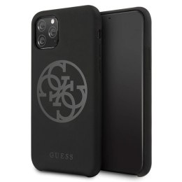 Guess GUHCN58LS4GBK iPhone 11 Pro black/czarny hard case Silicone 4G Tone On Tone