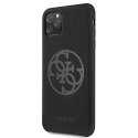 Guess GUHCN65LS4GBK iPhone 11 Pro Max black/czarny hard case Silicone 4G Tone On Tone