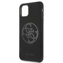 Guess GUHCN65LS4GBK iPhone 11 Pro Max black/czarny hard case Silicone 4G Tone On Tone