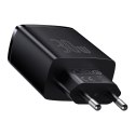 [PO ZWROCIE]Baseus Compact szybka ładowarka sieciowa 2x USB / USB Typ C 30W 3A Power Delivery Quick Charge czarny (CCXJ-E01)