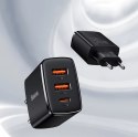 [PO ZWROCIE]Baseus Compact szybka ładowarka sieciowa 2x USB / USB Typ C 30W 3A Power Delivery Quick Charge czarny (CCXJ-E01)