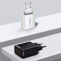 [PO ZWROCIE]Baseus Compact szybka ładowarka sieciowa 2x USB / USB Typ C 30W 3A Power Delivery Quick Charge czarny (CCXJ-E01)