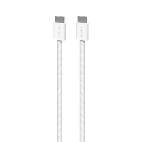 Puro Braided Cable FABK4 USB-C to USB-C, 2m 240W 480mbps, white