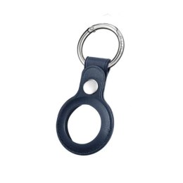 Puro ''SKY'' leather touch keychain with hook for Airtag, blue