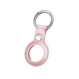 Puro ''SKY'' leather touch keychain with hook for Airtag, pink