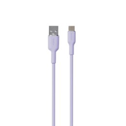 Puro Soft Cable USB-A to USB-C, 1.5m, lavender