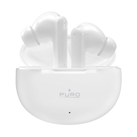 Puro Stereo Bluetooth True Wireless "STUDIO MINI" Earphones with ANC technology, charging base, USB-C, white