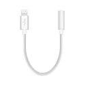 Puro braided adaptor FABK4 Lightning to jack 3,5 mm, 15cm, white