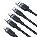 Kabel Joyroom Multi-Use Series S-A18 4w1 USB-A - USB-C / Lightning / Lightning / micro USB 1.2m - czarny