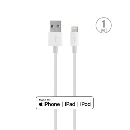 Puro Apple Plain Cable 2.4A MFI iPod/iPhone/iPad white