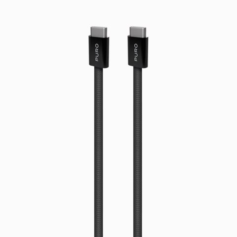 Puro Braided Cable FABK4 USB-C to USB-C, 1.5m 60W 480mbps, black