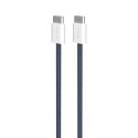 Puro Braided Cable FABK4 USB-C to USB-C, 1.5m 60W 480mbps, dark blue