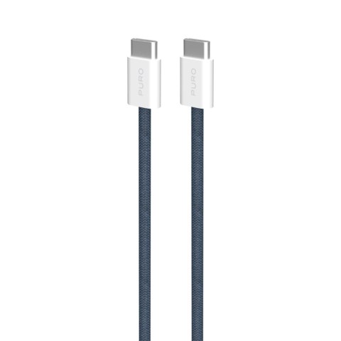 Puro Braided Cable FABK4 USB-C to USB-C, 1.5m 60W 480mbps, dark blue