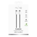 Puro Braided Cable FABK4 USB-C to USB-C, 1.5m 60W 480mbps, dark grey