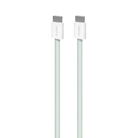 Puro Braided Cable FABK4 USB-C to USB-C, 1.5m 60W 480mbps, green