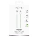 Puro Braided Cable FABK4 USB-C to USB-C, 1.5m 60W 480mbps, green