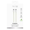 Puro Braided Cable FABK4 USB-C to USB-C, 1.5m 60W 480mbps, yellow