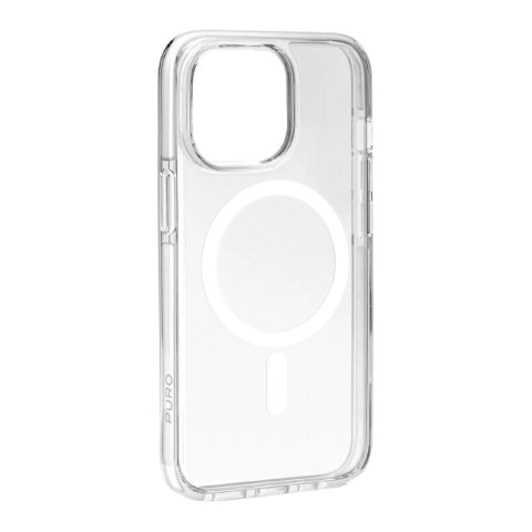 Puro Cover in PC+TPU+TPE with integrated magnets "LITE MAG PRO" for iPhone 15 Pro Max, white color