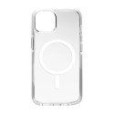 Puro Cover in PC+TPU+TPE with integrated magnets "LITE MAG PRO" for iPhone 15, white color