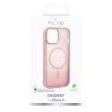 Puro Cover in TPU with integrated magnets and gradient effect 'GRADIENT' for iPhone 15, pink color