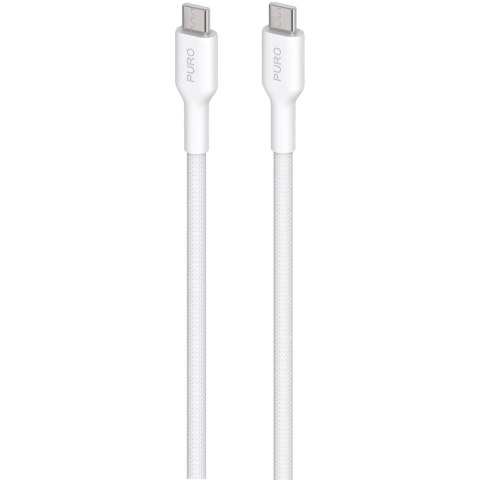 Puro Fabric Cable USB-C To USB-C 1 m, white