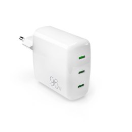 Puro GaN Wall Charger with 3 USB-C ports, 96W, white