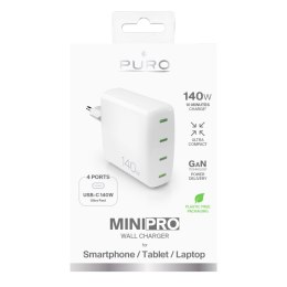 Puro GaN Wall Charger with 4 USB-C ports, 140W, white