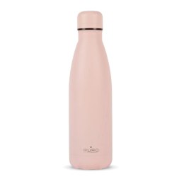 Puro ICON steel bottle with double wall powder treatment 500ml Candy Pink