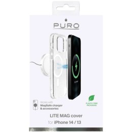 Puro ''LITE MAG'' TPU case with integrated magnets for iPhone 14/13, transparent