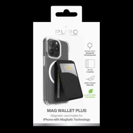 Puro Magsafe Card Holder, 1+3 slot, Black