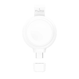 Puro Portable Wireless Charger USB-C, Made for Apple Watch, White