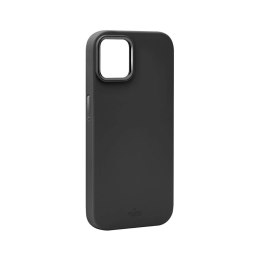 Puro Silicon Cover 'ICON MAG PRO' with magnets inside, metal buttons and camera ring for iPhone 15, black color